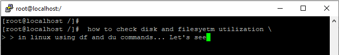 du and df commands linux